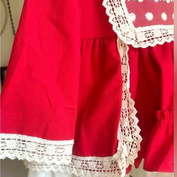 New Red Dress with Lace Trim - Picture 5 of 5